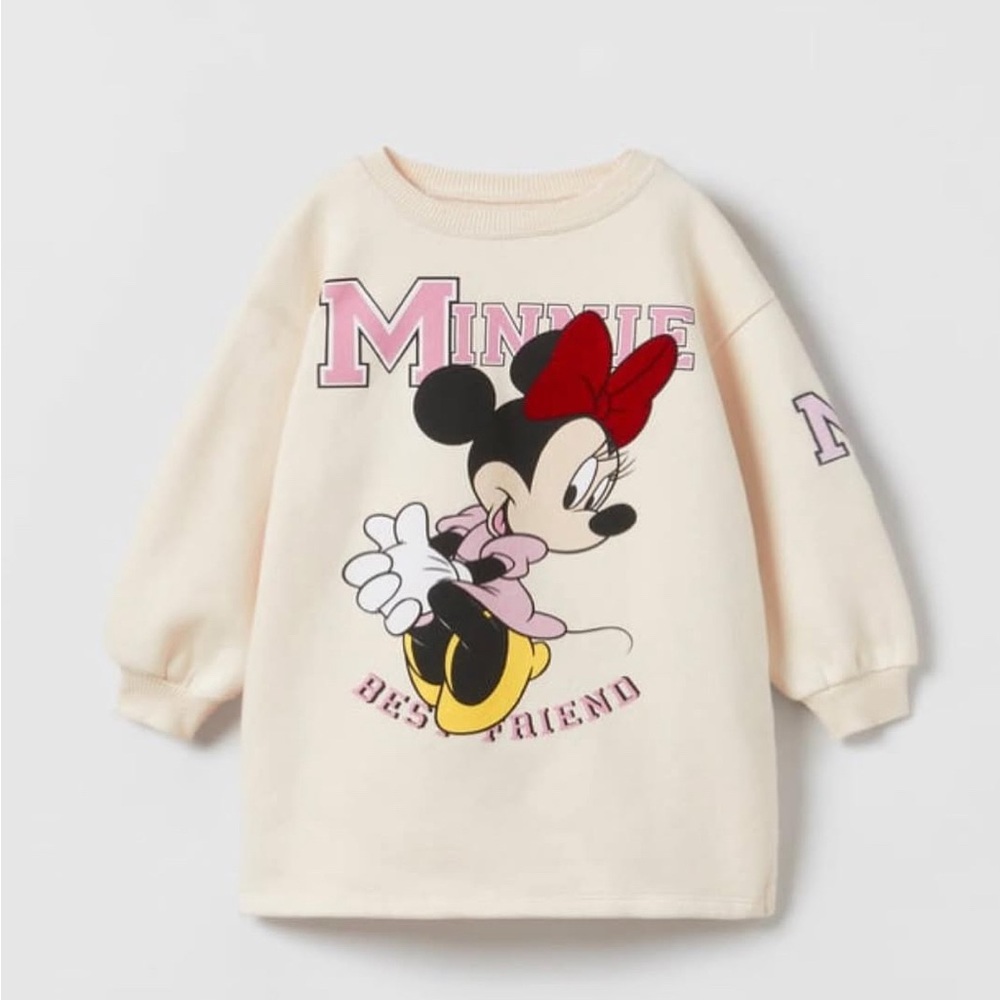 Zara Minnie Mouse Girls Sweater Dress